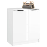 Shoe Cabinet High Gloss White 59x35x70 cm Engineered Wood