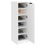 Shoe Cabinet White 30x35x100 cm Engineered Wood - Top-Down View