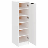 Shoe Cabinet White 30x35x100 cm Engineered Wood - Rear View