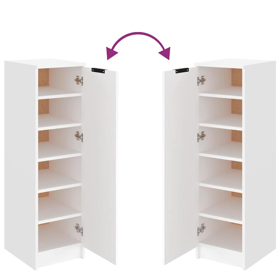 Shoe Cabinet White 30x35x100 cm Engineered Wood