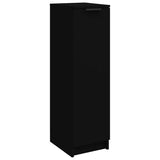 Shoe Cabinet Black 30x35x100 cm Engineered Wood - Front View
