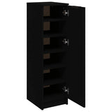 Shoe Cabinet Black 30x35x100 cm Engineered Wood - Rear View