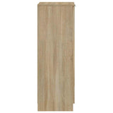 Shoe Cabinet Sonoma Oak 30x35x100 cm Engineered Wood - Close-Up Angle