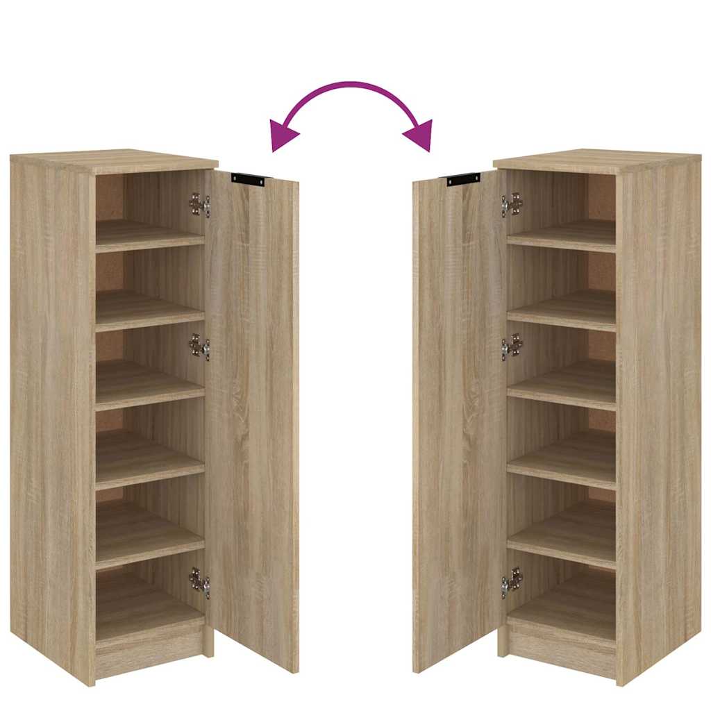 Shoe Cabinet Sonoma Oak 30x35x100 cm Engineered Wood