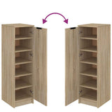 Shoe Cabinet Sonoma Oak 30x35x100 cm Engineered Wood - Low Angle