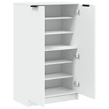 Shoe Cabinet White 59x35x100.5 cm Engineered Wood - Close-Up Angle