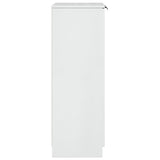 Shoe Cabinet High Gloss White 59x35x100.5 cm Engineered Wood - 45-Degree Angle