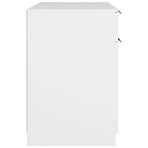 Desk White 100x50x75 cm Engineered Wood
