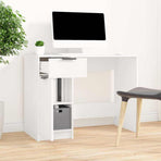 Desk White 100x50x75 cm Engineered Wood
