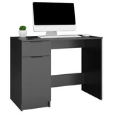 Desk Black 100x50x75 cm Engineered Wood - Top-Down View