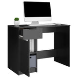 Desk Black 100x50x75 cm Engineered Wood - 45-Degree Angle