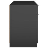 Desk Black 100x50x75 cm Engineered Wood - Low Angle