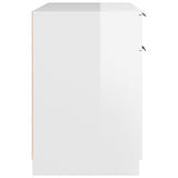 Desk High Gloss White 100x50x75 cm Engineered Wood