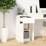 Desk Cabinet White 33.5x50x75 cm Engineered Wood - Side View