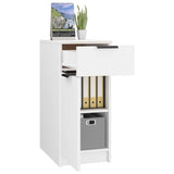 Desk Cabinet White 33.5x50x75 cm Engineered Wood - 45-Degree Angle