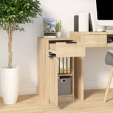 Desk Cabinet Sonoma Oak 33.5x50x75 cm Engineered Wood - Side View