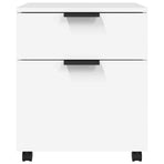 Mobile File Cabinet with Wheels White 45x38x54 cm