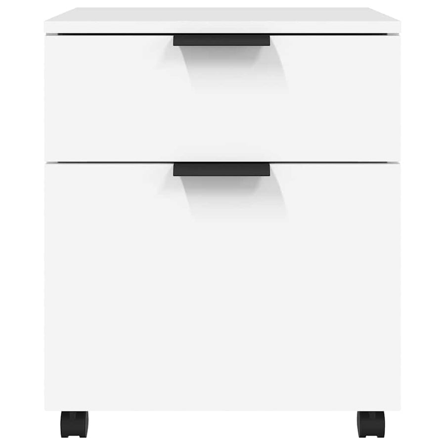 Mobile File Cabinet with Wheels White 45x38x54 cm