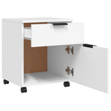 Mobile File Cabinet with Wheels White 45x38x54 cm Engineered Wood - Top-Down View