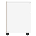 Mobile File Cabinet with Wheels White 45x38x54 cm