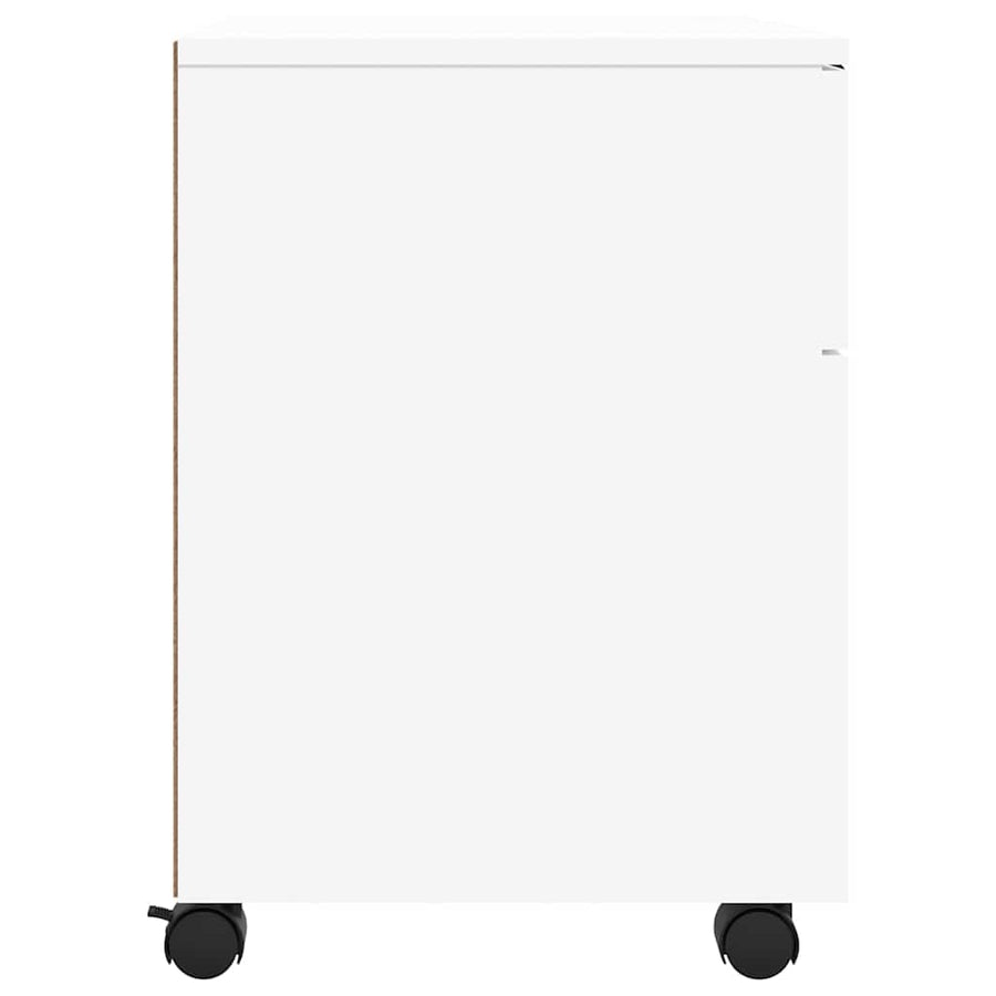 Mobile File Cabinet with Wheels White 45x38x54 cm