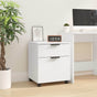 Mobile File Cabinet with Wheels White 45x38x54 cm