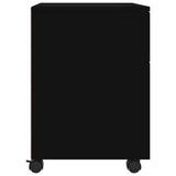Mobile File Cabinet with Wheels Black 45x38x54cm Engineered Wood - Close-Up Angle
