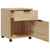 Mobile File Cabinet with Wheels Sonoma Oak 45x38x54 cm Engineered Wood - Top-Down View