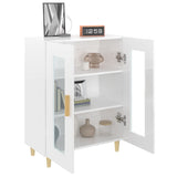 Sideboard High Gloss White 69.5x34x90 cm Engineered Wood