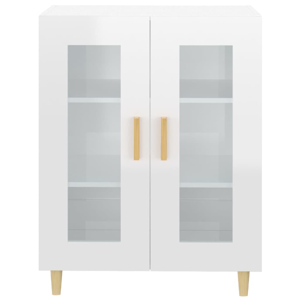 Sideboard High Gloss White 69.5x34x90 cm Engineered Wood