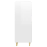 Sideboard High Gloss White 69.5x34x90 cm Engineered Wood - Rear View