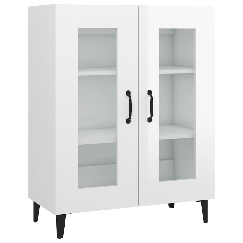 Sideboard High Gloss White 69.5x34x90 cm Engineered Wood