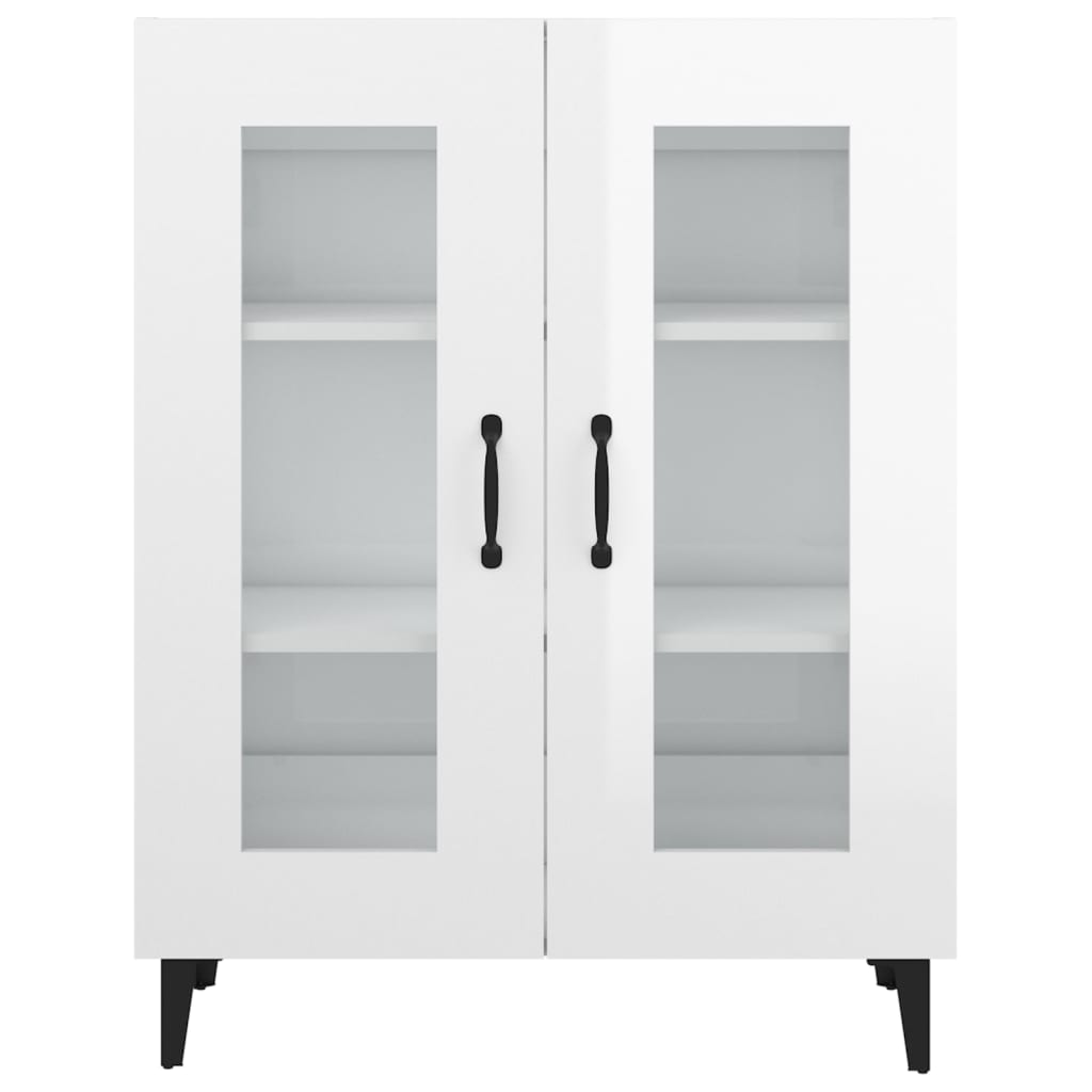 Sideboard High Gloss White 69.5x34x90 cm Engineered Wood