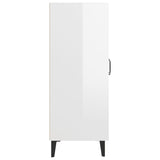 Sideboard High Gloss White 69.5x34x90 cm Engineered Wood - Low Angle