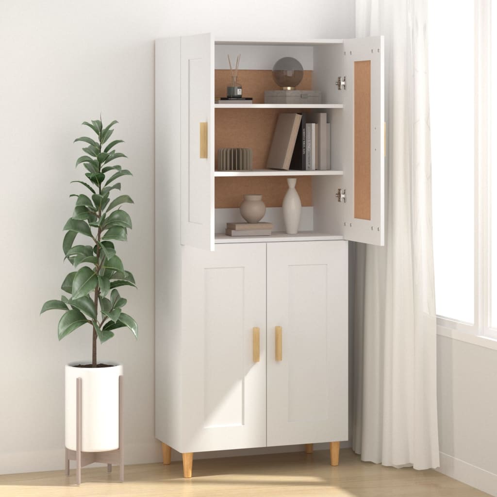 Sideboard White 69.5x34x90 cm Engineered Wood