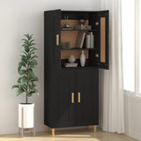 Sideboard Black 69.5x34x90 cm Engineered Wood - Side View