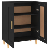 Sideboard Black 69.5x34x90 cm Engineered Wood - Close-Up Angle