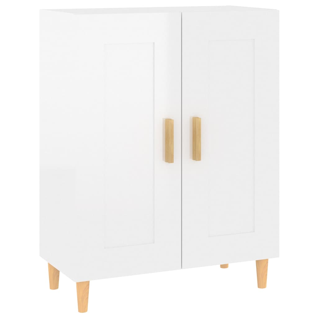 Sideboard High Gloss White 69.5x34x90 cm Engineered Wood