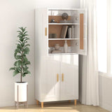 Sideboard High Gloss White 69.5x34x90 cm Engineered Wood