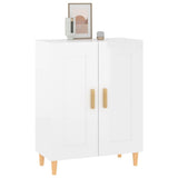 Sideboard High Gloss White 69.5x34x90 cm Engineered Wood