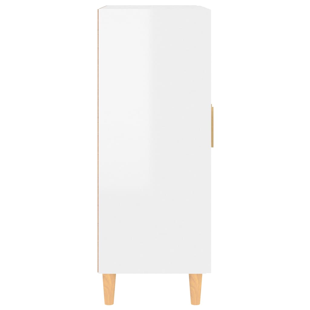 Sideboard High Gloss White 69.5x34x90 cm Engineered Wood