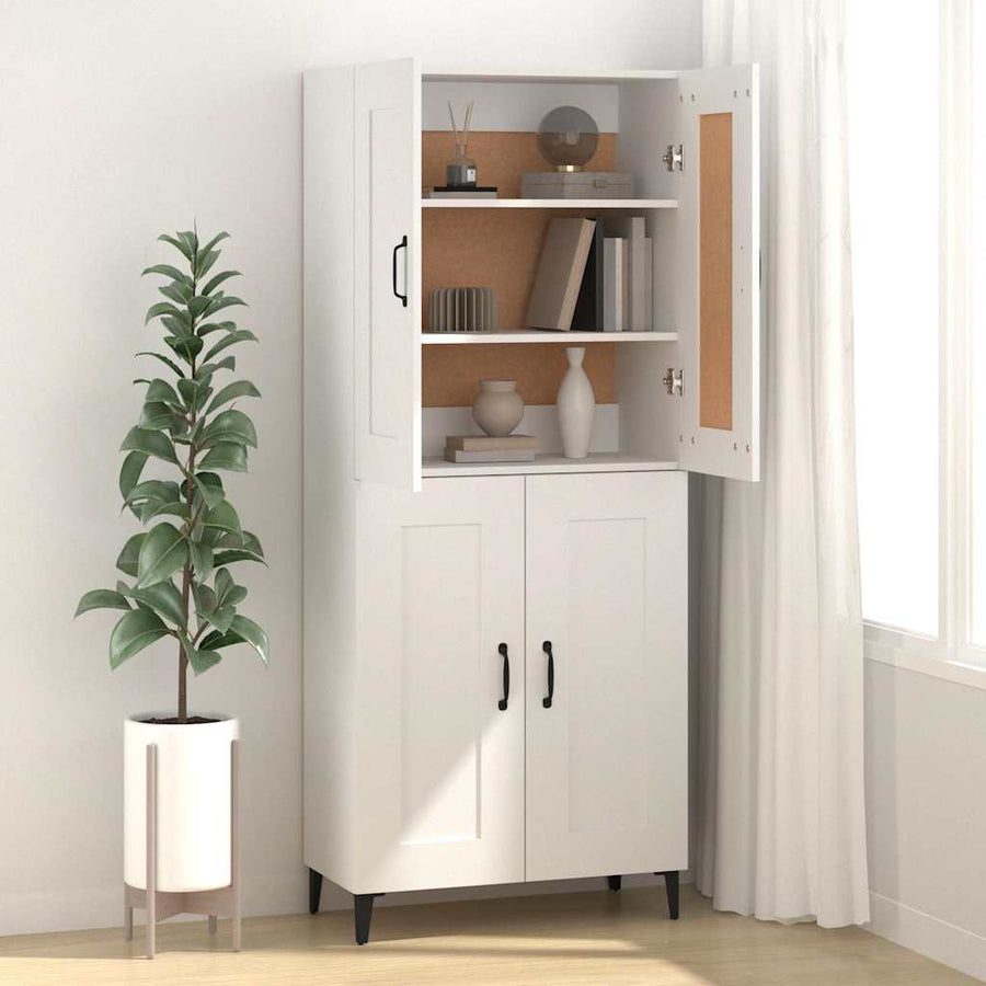 Sideboard White 69.5x34x90 cm Engineered Wood