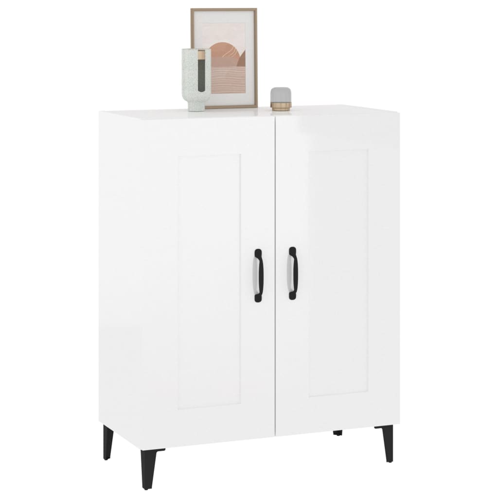 Sideboard High Gloss White 69.5x34x90 cm Engineered Wood
