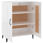 Sideboard High Gloss White 69.5x34x90 cm Engineered Wood