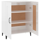 Sideboard High Gloss White 69.5x34x90 cm Engineered Wood - Rear View