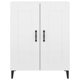 Sideboard High Gloss White 69.5x34x90 cm Engineered Wood - Close-Up Angle