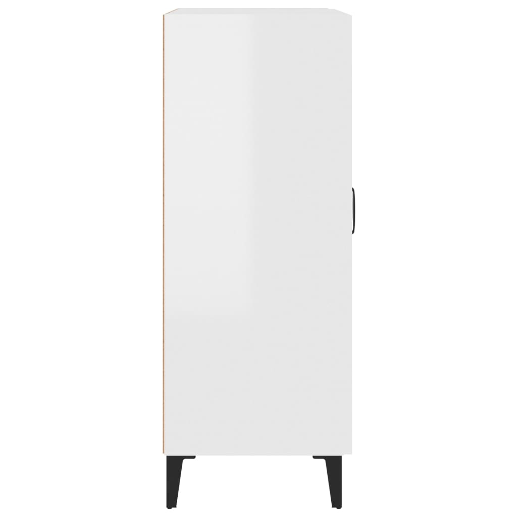 Sideboard High Gloss White 69.5x34x90 cm Engineered Wood