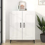 Sideboard High Gloss White 69.5x34x90 cm Engineered Wood