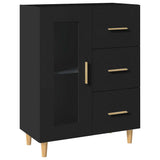 Sideboard with Drawer Black 69,5 x 34 x 90 cm Engineered Wood
