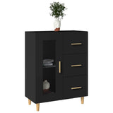 Sideboard with Drawer Black 69,5 x 34 x 90 cm Engineered Wood